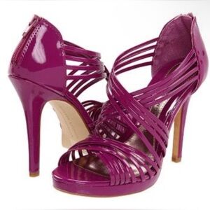 Chinese Laundry Magenta Purple Patent Imagine Platform Heels Shoes 8